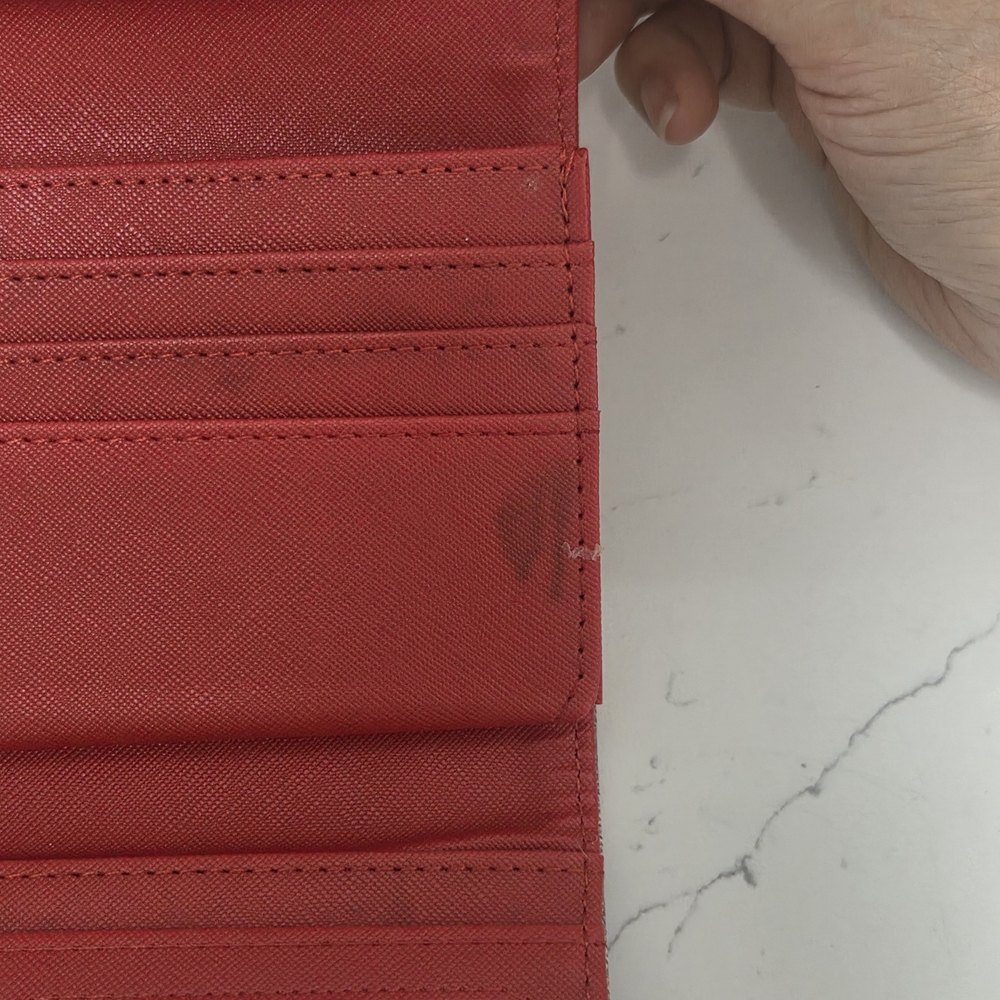 Red & Brown Monogram Wallet - Picture 7 of 9